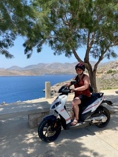 Selfie from the top of a climb in Grande Grotta